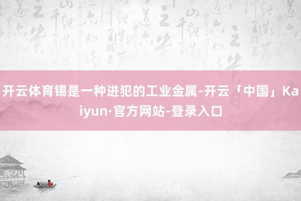 开云体育锡是一种进犯的工业金属-开云「中国」Kaiyun·官方网站-登录入口