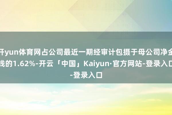 开yun体育网占公司最近一期经审计包摄于母公司净金钱的1.62%-开云「中国」Kaiyun·官方网站-登录入口