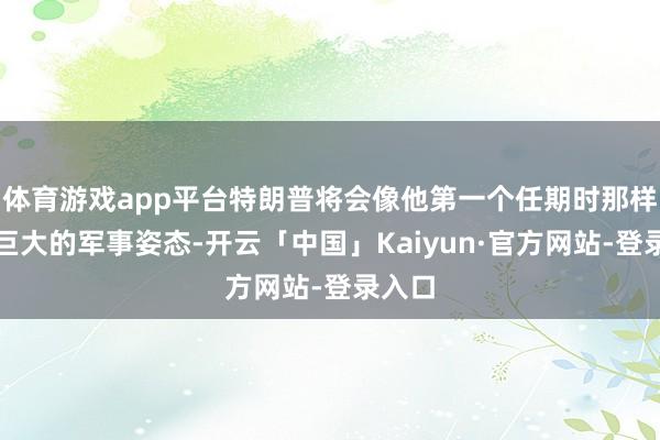 体育游戏app平台特朗普将会像他第一个任期时那样保握巨大的军事姿态-开云「中国」Kaiyun·官方网站-登录入口