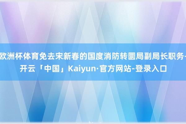 欧洲杯体育免去宋新春的国度消防转圜局副局长职务-开云「中国」Kaiyun·官方网站-登录入口