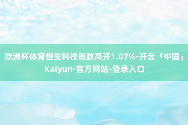 欧洲杯体育恒生科技指数高开1.07%-开云「中国」Kaiyun·官方网站-登录入口