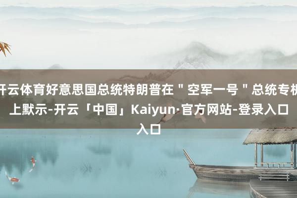 开云体育好意思国总统特朗普在＂空军一号＂总统专机上默示-开云「中国」Kaiyun·官方网站-登录入口