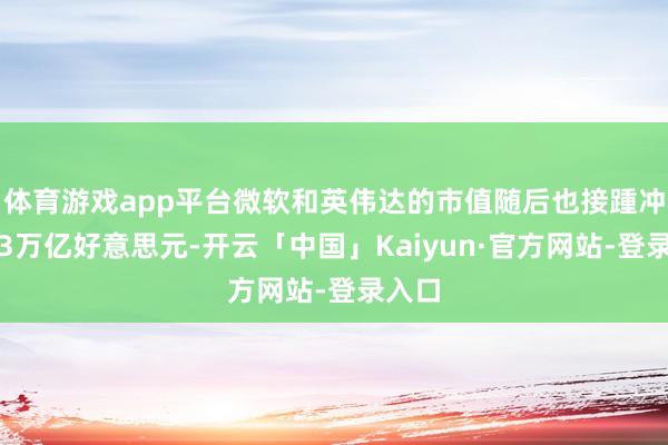 体育游戏app平台微软和英伟达的市值随后也接踵冲突了3万亿好意思元-开云「中国」Kaiyun·官方网站-登录入口